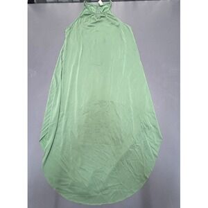 Mahina Halter Maxi Dress Women's Small Green Modal Blend Flowy Boho Summer